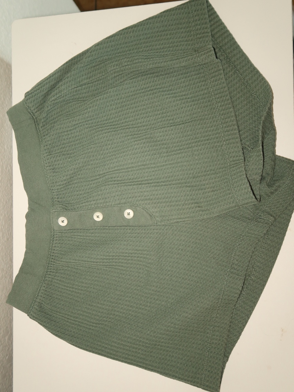 Old Navy Sage Green Waffle Knit Top - Picture 2 of 4
